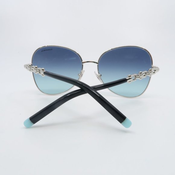 Tiffany & Co. TF 3086 6001/96 57mm Silver-Azure Gradient Blue New Sunglasses. - Picture 9 of 11